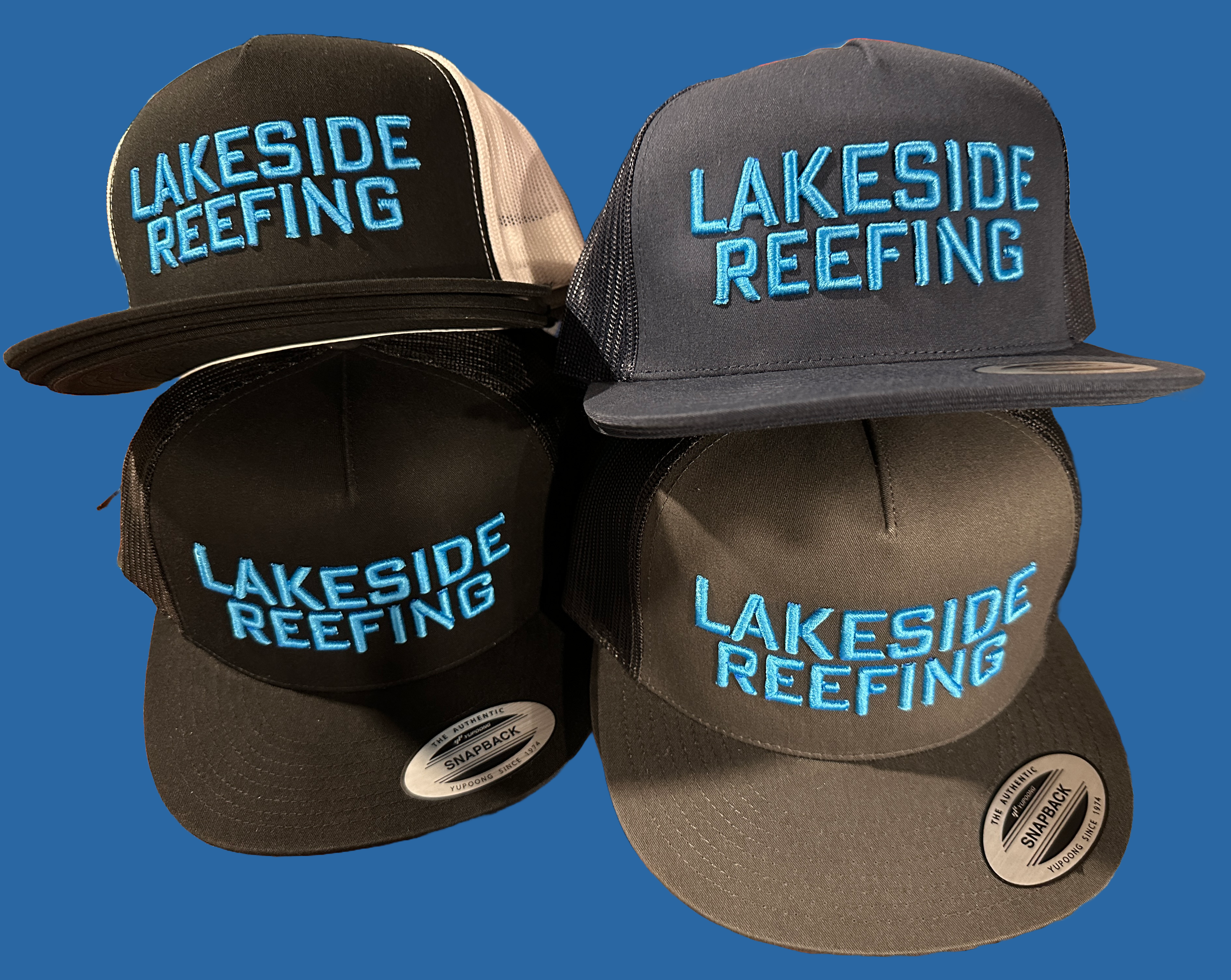 Lakeside Reefing Snap Back 3D Puff Embroidered Hat